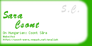 sara csont business card